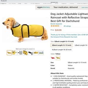 Dog Raincoat